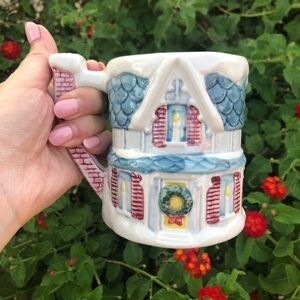 CLAIRE BURKE Christmas Embossed Relief ceramic Mug